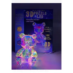 AMERICAN GENERICS - Lámpara navideña puzzle 3D -OSO