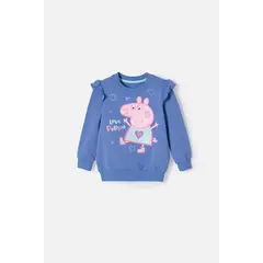 HASBRO - Buzo Peppa Pig morado diseño cerrado para niña