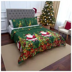 HOGARETO - Edredón Unifaz Navidad Cama Doble