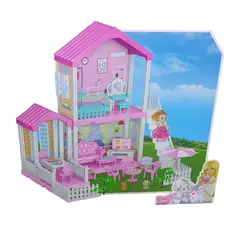 GENERICO - Casa De Muñecas Con Luz Casa Doble Piso Patio Casita