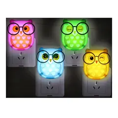 GENERICO - Lámpara Búho Infantil Luz Led Nocturna De Pared Decorativa