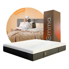 EMMA - Colchón Hybrid Deluxe 120x190 cm Blanco Semidoble