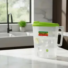 VANYPLAS - Jarra Plástica De 4 Litros Rectangular Libre De Bpa