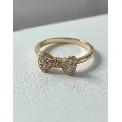 VERAMOREST - Anillo Dorado Con Zirconias