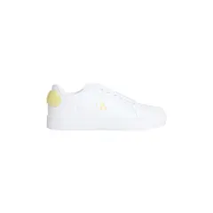 CALVIN KLEIN - Tenis blanco classic cupsole de cuero con parche