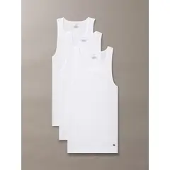 CALVIN KLEIN - Pack blanco de 3 camisetas de tirantes - Cotton Classics