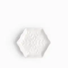 AMBIENTE GOURMET - Plato snowflake blanco 14cm