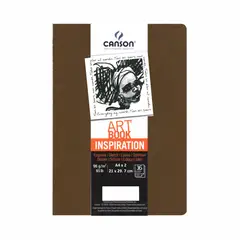 CANSON - Cuaderno ArtBook Inspiration Cosido Marrón x 2 Ud - 96 g - A4 - 36 Hj