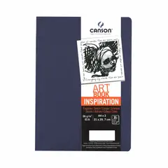 CANSON - Cuaderno ArtBook Inspiration Cosido Azul de 96 gramos - tamaño A4 - 36 hojas x 2 Unds