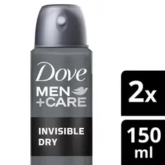 DOVE - Desodorante Men Invisible Dry 2x150 ml