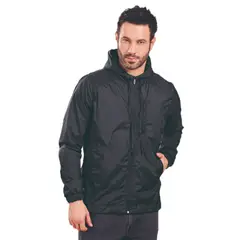 GENERICO - Chaqueta Hombre Deportiva Rompevientos Liviana Urbana Con Capota