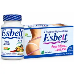 NATURAL FRESHLY - ALIMENTO CON TE VERDE Y FRUTAS/ COMBO X 50 + TE X 20 U / ESBELT