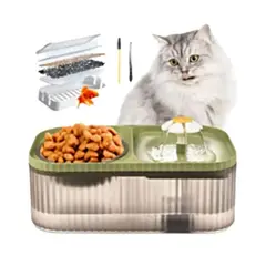 GENERICO - Plato Doble Dispensador Automàtico Comida y Agua Mascotas