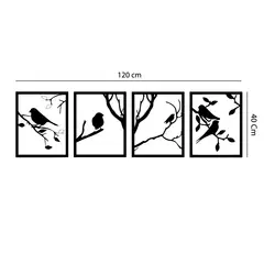 BEER EXPERIENCE LAB - Cuadro decoración pared Lobo 40x40cm MDF Negro