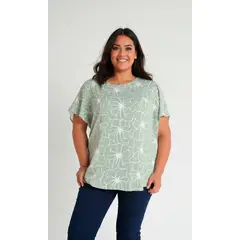 L Y H - Blusa Para Mujer Manga Corta Verde Marca L&H Ref 1F612222