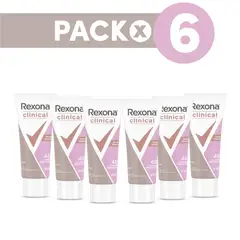 REXONA - Desodorante Clinical Crema Tubo Mujer x30g 6 und