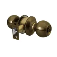 HERMEX - Cerradura Pomo Esfera Baño Latón Antiguo 23567