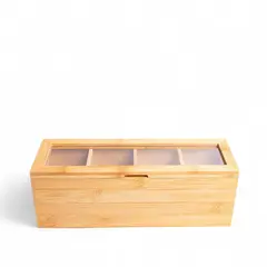 AMBIENTE GOURMET - Caja para el té en bambú 26cm