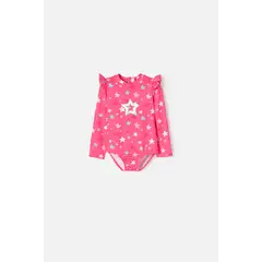 LITTLEMIC - Vestido de baño manga larga para niña