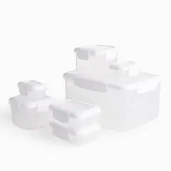 AMBIENTE GOURMET - Recipientes herméticos blanco setx7