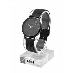 Q&Q - Reloj Negro total Casual para hombre