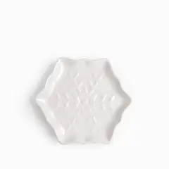 AMBIENTE GOURMET - Plato snowflake blanco 19cm