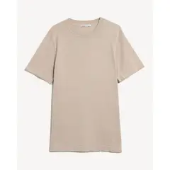 SEVEN SEVEN - Camiseta De Punto Con Cuello Mao Para Hombre Beige