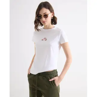 SEVEN SEVEN - Camiseta Para Mujer Manga Corta Cuello Redondo Color Marfil Marca #28096553