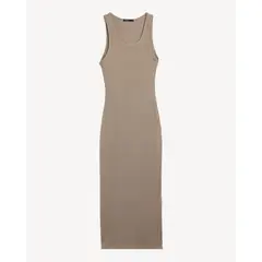 SEVEN SEVEN - Vestido Midi De Tirantes Para Mujer Beige