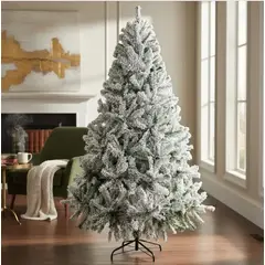 JARDIMEX - Arbol De Navidad 2.40m Frondoso 1000 Ramas Nevado Premium