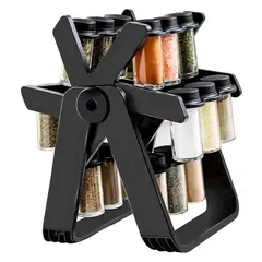 CHINA GLAZE - Especiero Giratorio de Plastico Negro