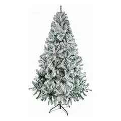 JARDIMEX - Arbol De Navidad 1.60m Frondoso 400 Ramas Nevado Premium