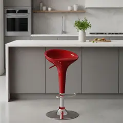 DIMATEX LEON - Silla Bar Butaco Alta Giratoria Barra Bar Cocina Refboston Rojo Boston