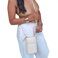 MARLA - Bolso Billetera portacelular 3 en 1 realizado en cuero 100%