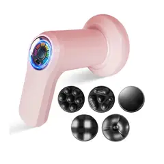 GENERAL - Masajeador Corporal 5 Cabezales Inalambrico Carga Usb Yx-720 Rosa