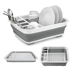 CHINA GLAZE - Escurridor de Platos PlegableFuncional y Compacto para Almacenamiento