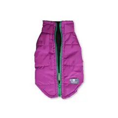 WAWAW - Chaleco XS morado cremallera verde pasto