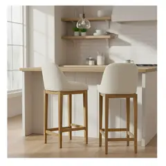 LEGNO COLOMBIA - Set 2 sillas de Bar Dolce Blanco Crudo