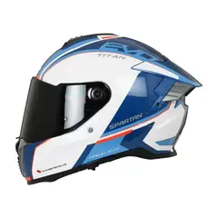 SPARTAN - CASCO HAWK CERTIFIC ECE2206 DOBLE VISOR TITAN BRILLO