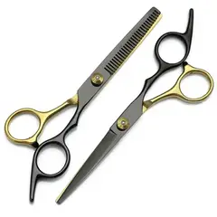 GENERICO - Kit De Tijeras De Peluqueria Y Barberia Profesional En Acero