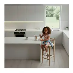 LEGNO COLOMBIA - Silla de Bar Boomerang Acanalada Blanco Crudo Legno Colombia_.