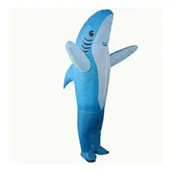 GENERICO - Disfraz Inflable de Tiburón Azul para Adulto Halloween