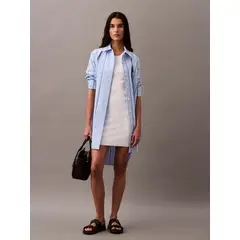 CALVIN KLEIN - Vestido Corto Sculpte de Punto de Canalé