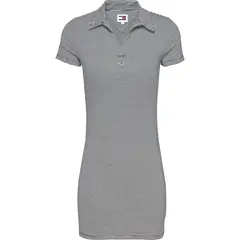 TOMMY HILFIGER - Vestido azul tipo polo de rayas Tommy Jeans
