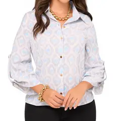 CROYDON - Blusa Silvy Azul Celeste para Mujer