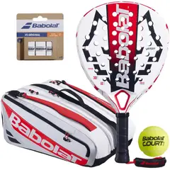 BABOLAT - Raqueta Technical Veron Juan Lebron Padel con bolsa y accesorios