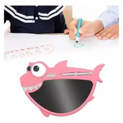 AMERICAN GENERICS - Tablero LED Infantil en Forma de Tiburón Rosa