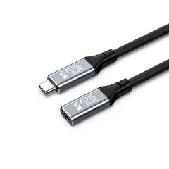 PIXEL CODE - Cable Extension Usb Tipo C Carga Rapida 240w Video 8k 40gbps Gris