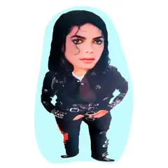 GENERICO - Mini Cojin Michael Jackson Chiquito - Cojin Decorativo Blanco