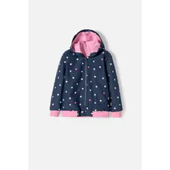 LITTLEMIC - Chaqueta de con capucha multicolor para niña 2T a 5T